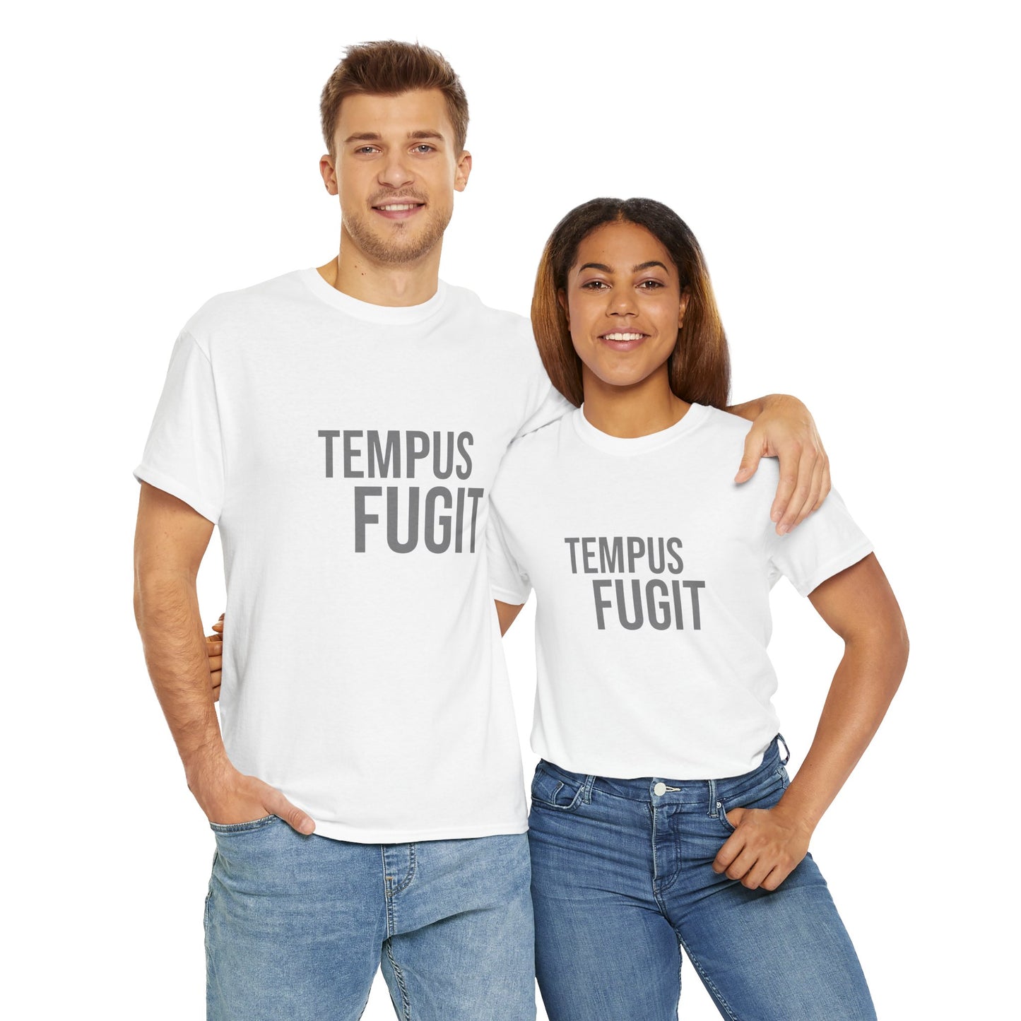 Unisex Heavy Cotton Tee - TEMPUS FUGIT
