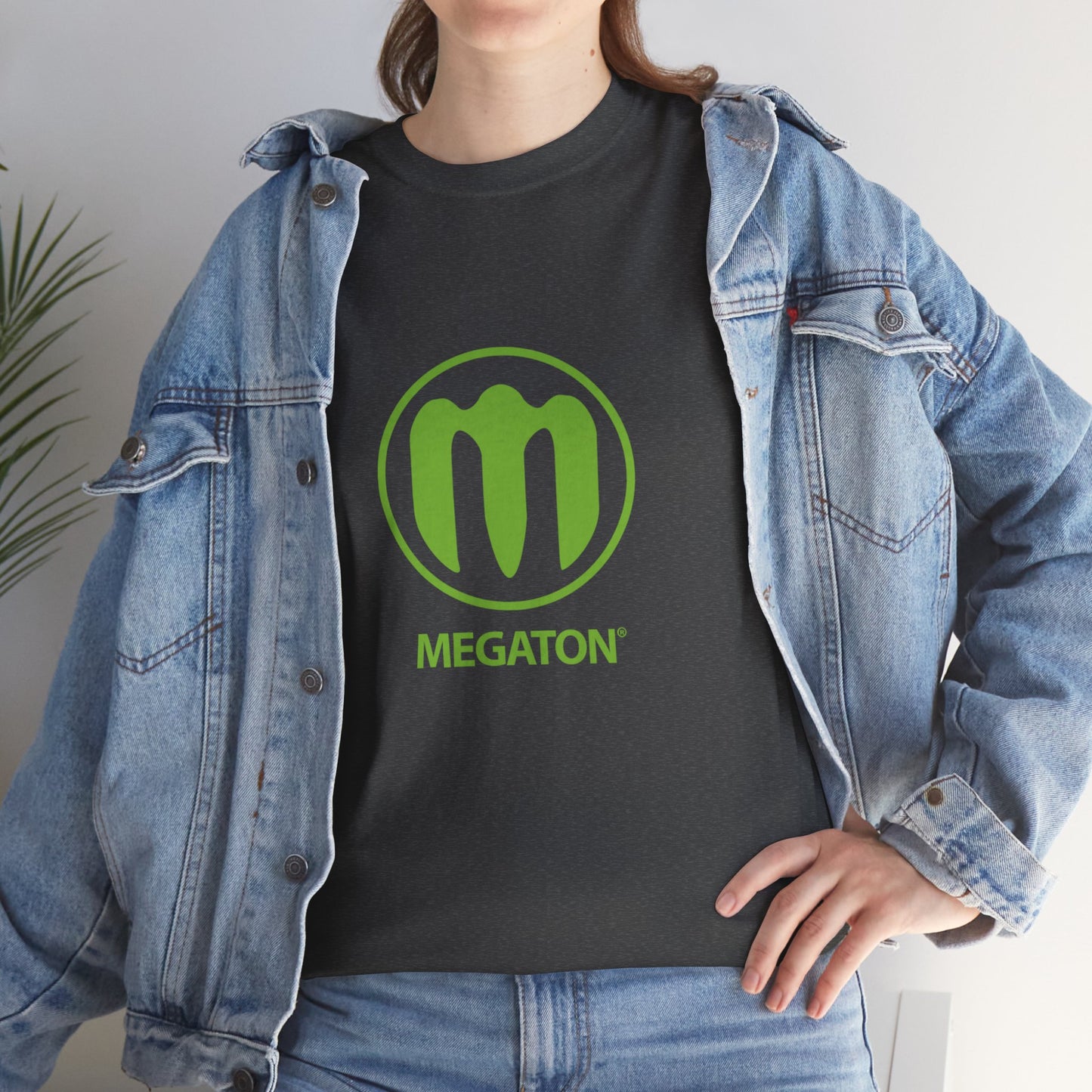 Unisex Heavy Cotton Tee - Megaton Green Logo