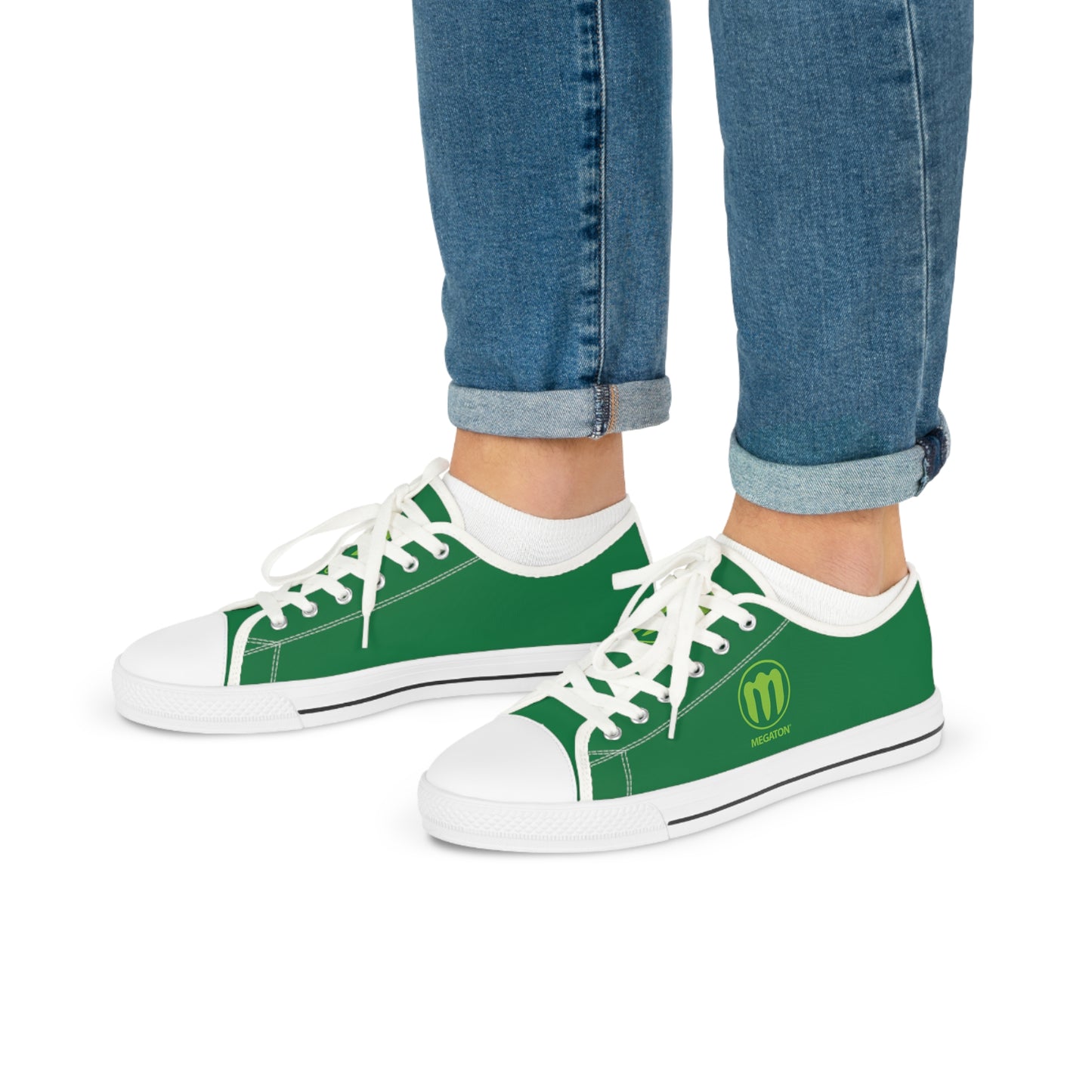 Men's Low Top Sneakers - Stylish Casual Green Kicks for Everyday Wear