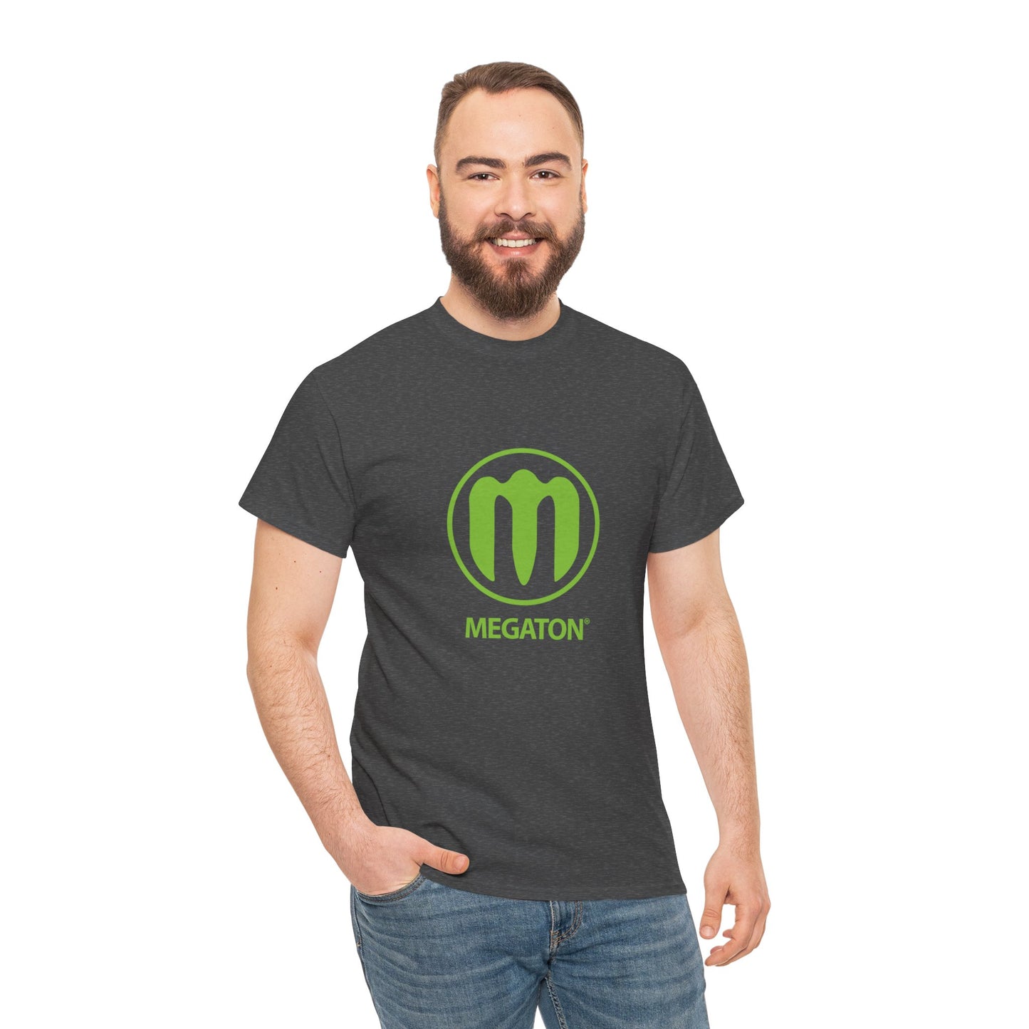 Unisex Heavy Cotton Tee - Megaton Green Logo