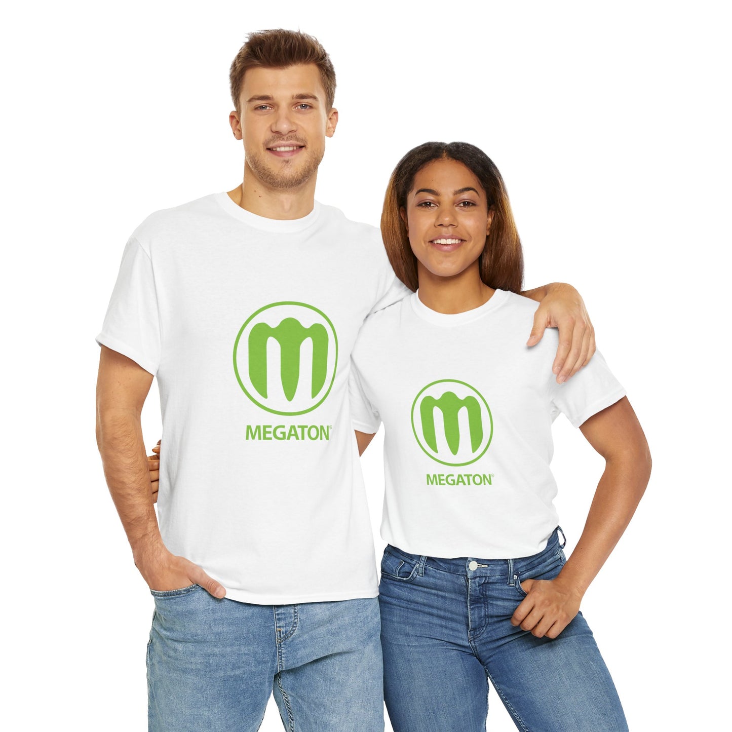 Unisex Heavy Cotton Tee - Megaton Green Logo