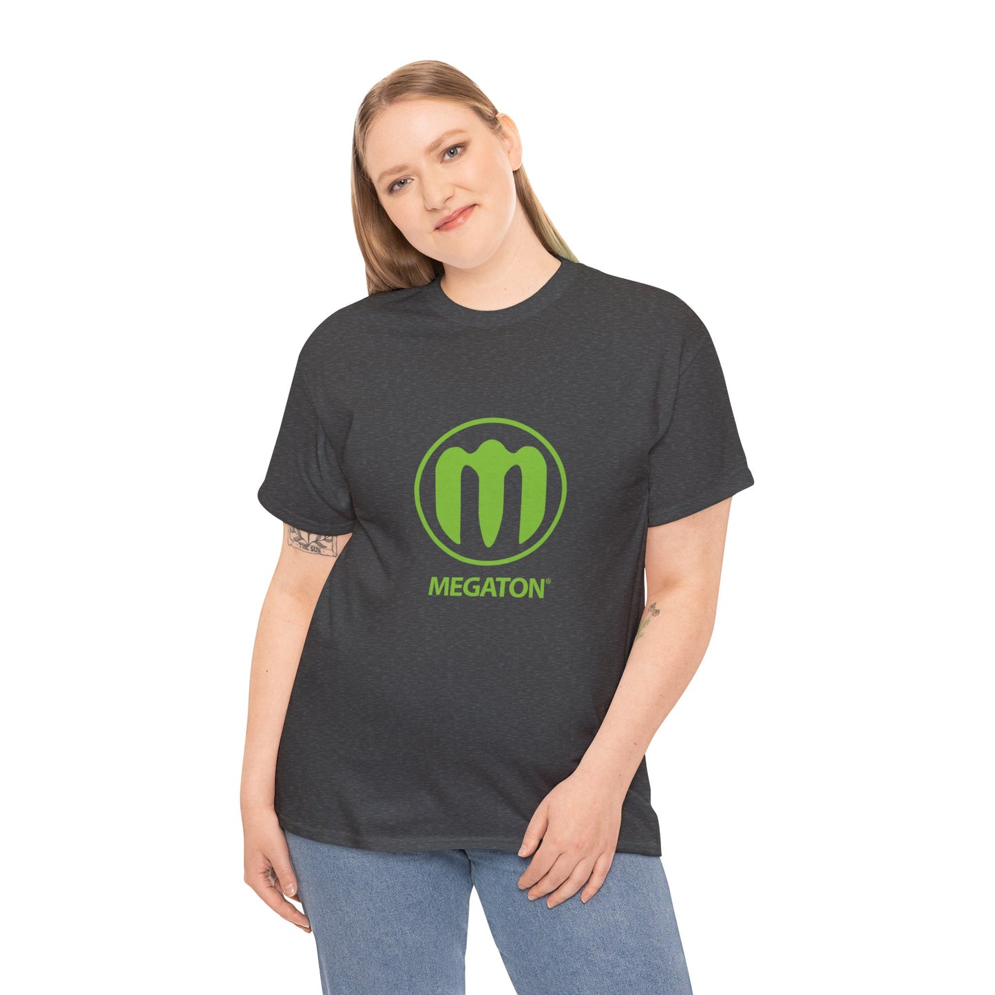 Unisex Heavy Cotton Tee - Megaton Green Logo